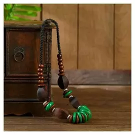 Колье "Бирюзовый амулет" 27х5х0,5 см