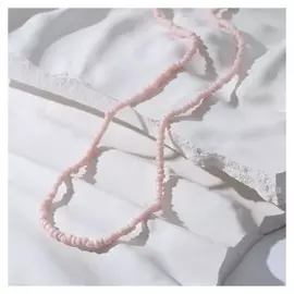 Колье "Бисер" лёгкость, цвет светло-розовый, 40 см