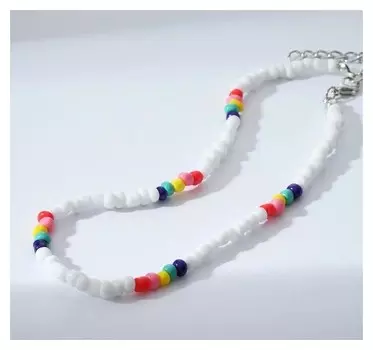 Колье "Бисер" юность, цветное, 30 см
