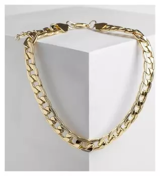 Колье "Цепь голден" рисунок, цвет золото, 45см