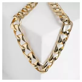 Колье "Цепь гранж" квадратное плетение, цвет золото, 50см