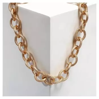 Колье "Цепь" овалы, цвет золото, L=45 см