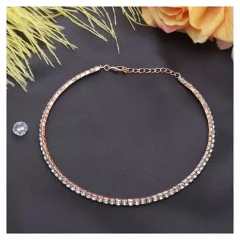 Колье "Лёд", 1 ряд, цвет белый в золоте