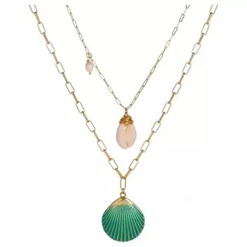 Колье многослойное колье "Ракушка"