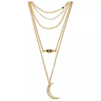 Колье многослойное "Месяц"