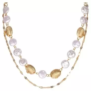 Колье многослойное "Ракушки"