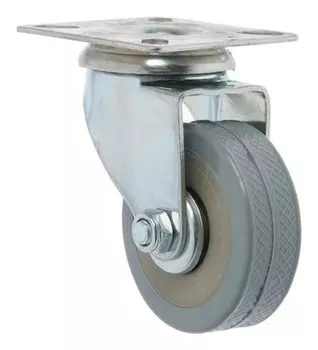 Колесная опора D=50 мм, резиновая, с площадкой