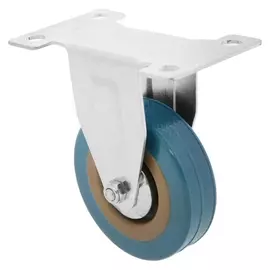 Колесо D=75 на площадке, неповоротное, серое