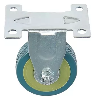 Колесо мебельное, D=50 мм, не поворотное, без тормоза, серое