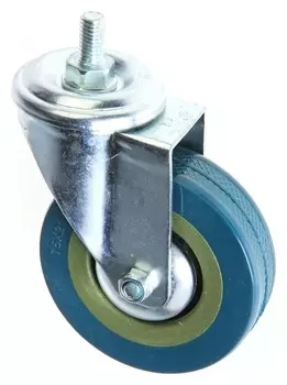 Колесо мебельное, D=75 мм, с футоркой, серое