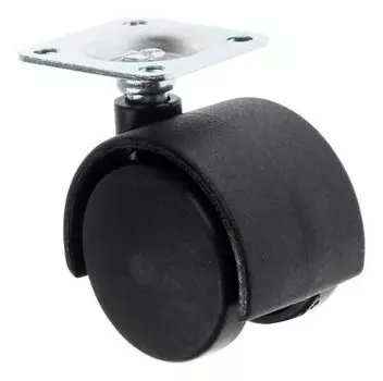 Колесо мебельное Tundra, на площадке, D=40 мм, H=59 мм 1 шт.