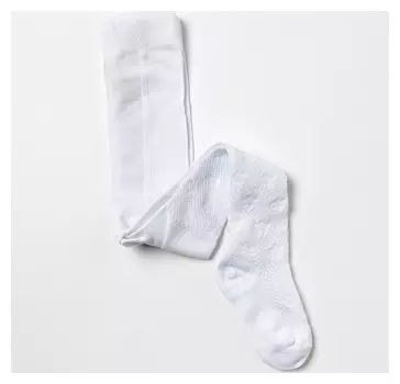 Колготки детские ажурные 7с305, цвет белый, рост 98-104