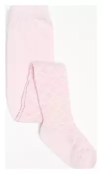 Колготки детские ажурные, цвет светло-розовый, рост 86-92 см