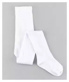 Колготки детские, цвет белый, рост 98-104