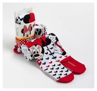 Колготки детские "Кокетка", минни маус, дисней, рост 92-98 см, 80% хл.,17% п/а, 3% эл.