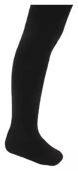 Колготки детские махровые, цвет черный, рост 146-152 см