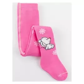 Колготки детские махровые, цвет розовый, рост 74-80 см