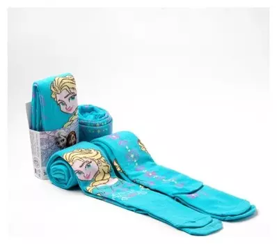 Колготки дисней "Холодное сердце", голубой, 104-110 см