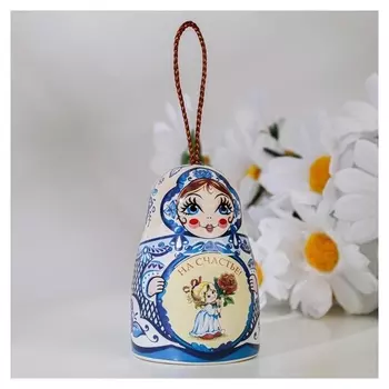 Колокольчик "Матрешка" На счастье! 7см