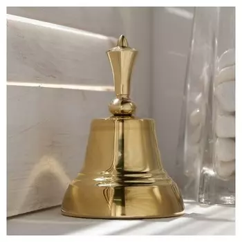 Колокольчик валдайский "Позвонок №5", полированный, с короткой ручкой, D=53 мм