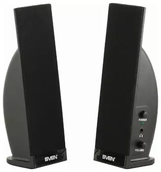 Колонки компьютерные Sven 230, 2.0, 2х2 вт, пластик, черные