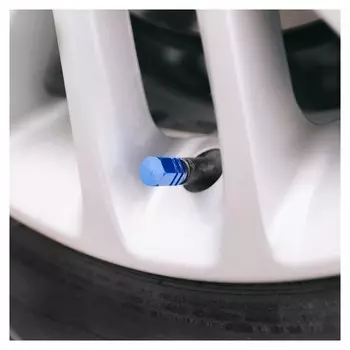 Колпачки на вентиль, сине-голубой, набор 4 шт