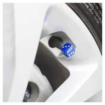 Колпачки на вентиль Torso кубик, синие, набор 4 шт.