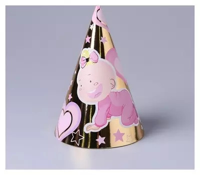 Колпак бумажный «Малышка», набор 6 шт.