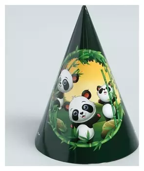 Колпак бумажный «Панда», набор 6 шт.