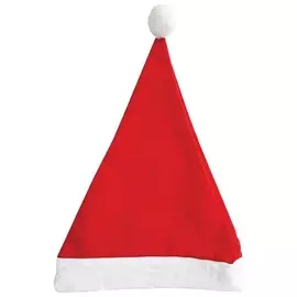 Колпак новогодний, 28х38 см, полиэстер, красно-белый, 76191, 78585