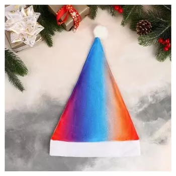 Колпак новогодний "Градиент" 28х39 см оранжево-синий