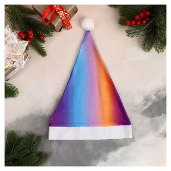 Колпак новогодний "Градиент" 28х39 см разноцветный