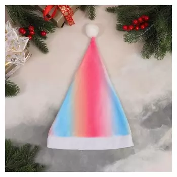 Колпак новогодний "Градиент" 28х39 см розово-голубой