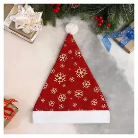 Колпак новогодний "Снежинки" 28х35 см