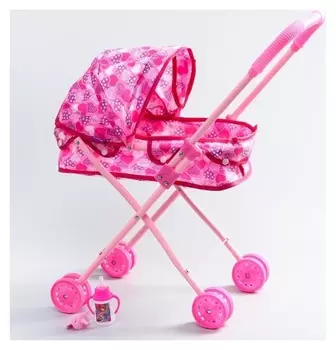 Коляска для куклы прогулочная + аксессуары, феи винкс: блум, металл