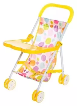 Коляска летняя для кукол, со столиком, металлический каркас