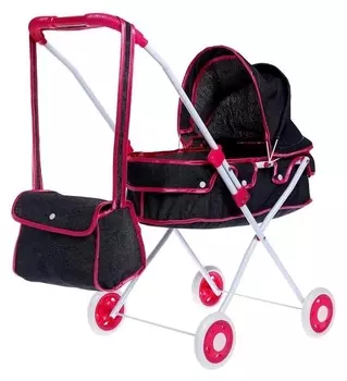 Коляска универсальная для кукол, с сумкой, металлический каркас
