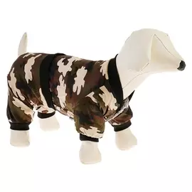 Комбинезон для собак на меховом подкладе с капюшоном, размер S