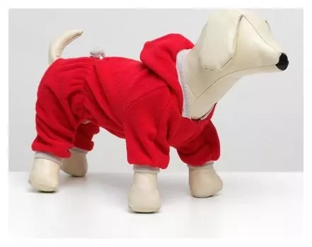 Комбинезон флисовый цветной, M (ДС 24-26 см, ОШ 28 см, ОГ 34-36 см) микс