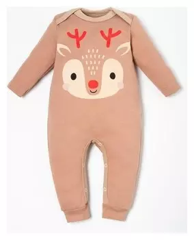 Комбинезон крошка Я "Олень", рост 74-80 см, бежевый