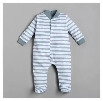 Комбинезон крошка Я "Полоса", белый, рост 68-74 см