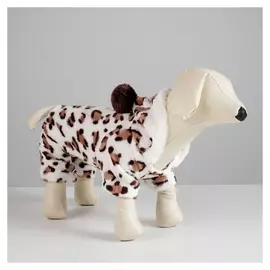 Комбинезон плюшевый "Снежный барс", размер M, длина спинки - 24 см, объем груди - 32 см