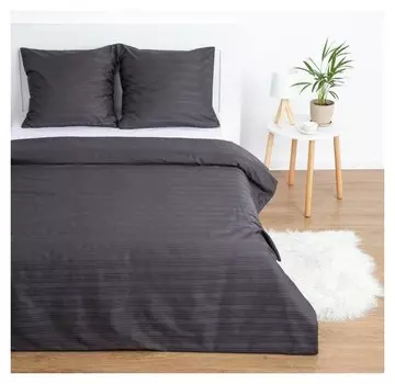 Комплект этель "Dark Metallic"пододеяльник 143*215,наволочка 70*70-1шт,страйп-сатин,125 г/м²