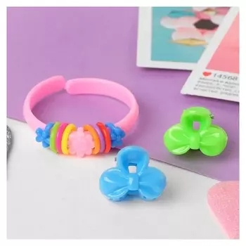 Комплект детский "Выбражулька" 3 предмета: 2 крабика, браслет, бантик