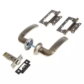 Комплект для двери "Фабрика замков" SET 04-c 100 2H AB, цвет старая бронза