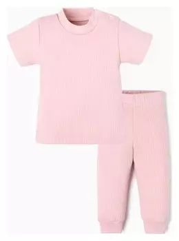 Комплект Футболка И брюки Basic Line, рост 86-92 см Розовый