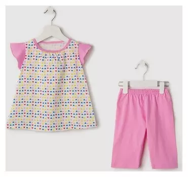 Комплект (Футболка, штанишки) для девочки, рост 80-86 см (26)