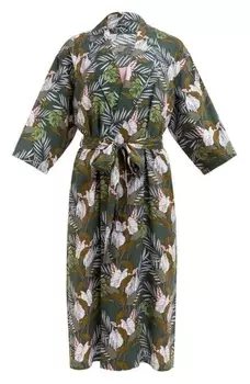 Комплект (Халат и комбинация) Kaftan, 40-42, зелен/роз