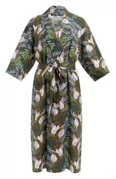 Комплект (Халат и комбинация) Kaftan, 52-54, зелен/роз