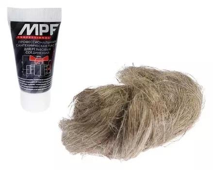 Комплект Masterprof Professional, паста уплотнительная 20-25 г + лён 20-25 г